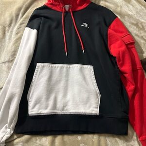 Champion Hoodie in Black, Red, and White